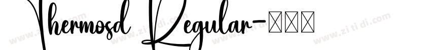Thermosd Regular字体转换